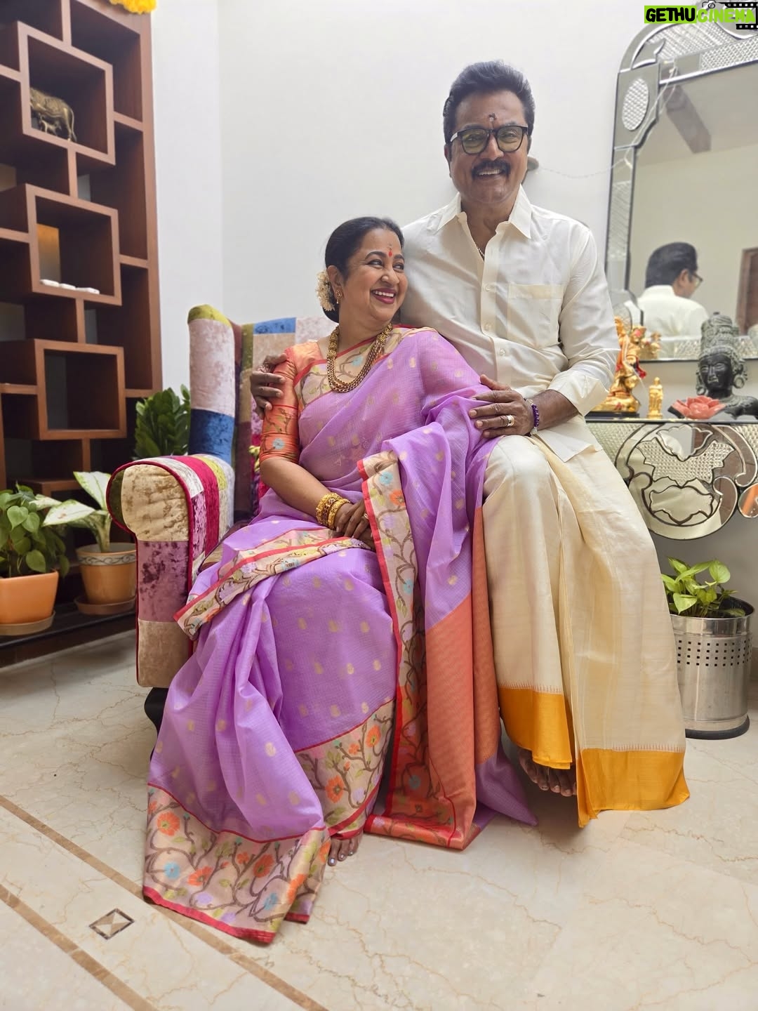 Raadhika Sarathkumar - 81.9K Likes - Respect is one of the greatest expressions of love. To someone who I always bug🥰🥰🥰🥰🥰🥰Happy Anniversary 🥰❤️❤️❤️ @r_sarath_kumar