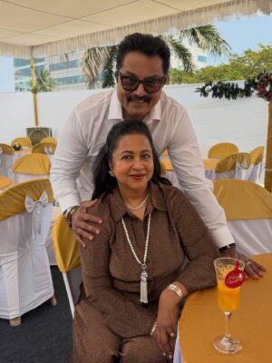 Raadhika Sarathkumar Instagram - Respect is one of the greatest expressions of love. To someone who I always bug🥰🥰🥰🥰🥰🥰Happy Anniversary 🥰❤️❤️❤️ @r_sarath_kumar