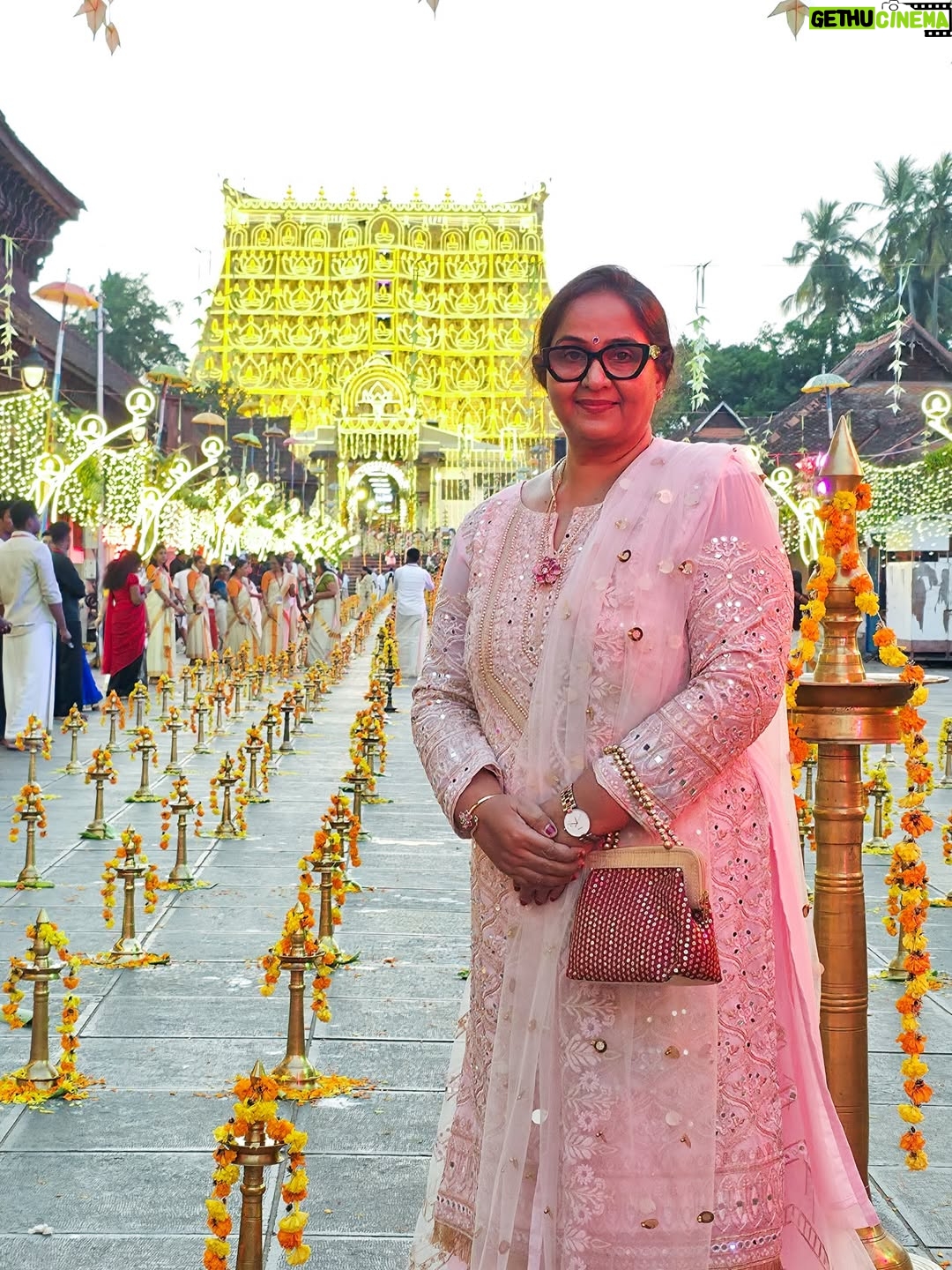 Radha - 13.7K Likes - YOU don’t visit the temple... the Temple calls YOU. 🙏🏻
After a lifetime in Kerala, I finally received my calling to witness the divine Lakshakoti Deepalu at Sree Ananthapadmanabhaswamy temple. 
Grateful, humbled, blessed • 🪔🕉️
📸 @ajays_delights