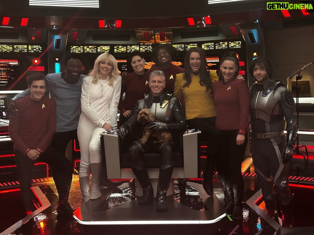 Rebecca Romijn - 14.8K Likes - That’s a series wrap on Strange New Worlds, our five year mission complete. First Officer Una Chin-Riley signing off 🖖💛 Can’t wait for you guys to see what we’ve been working on!