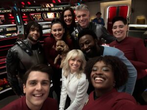 Rebecca Romijn Instagram - That’s a series wrap on Strange New Worlds, our five year mission complete. First Officer Una Chin-Riley signing off 🖖💛 Can’t wait for you guys to see what we’ve been working on!