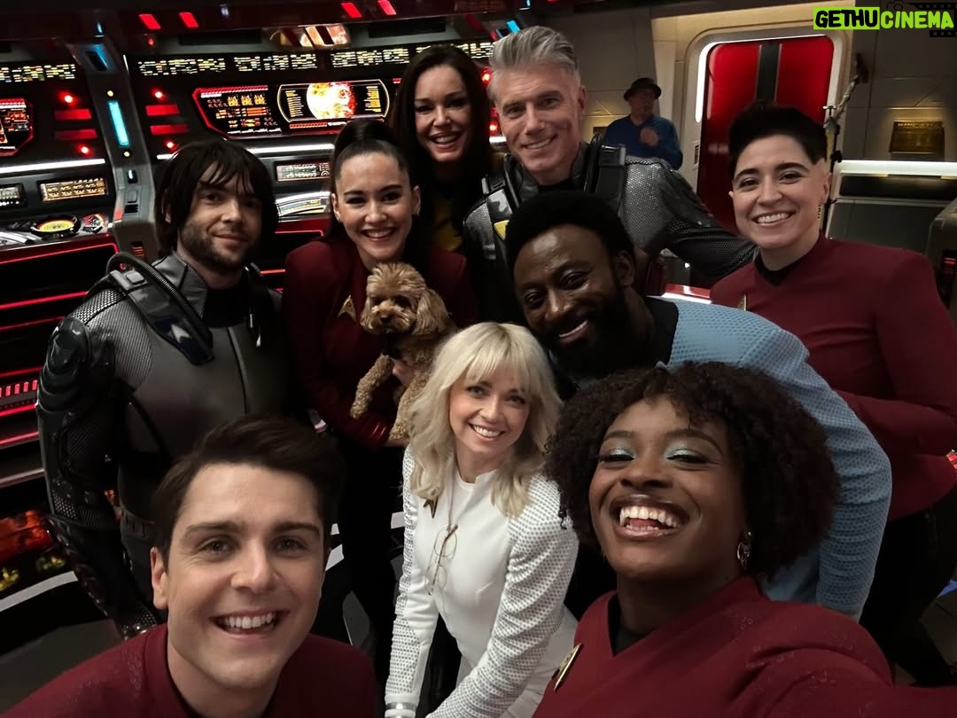 Rebecca Romijn - 14.8K Likes - That’s a series wrap on Strange New Worlds, our five year mission complete. First Officer Una Chin-Riley signing off 🖖💛 Can’t wait for you guys to see what we’ve been working on!