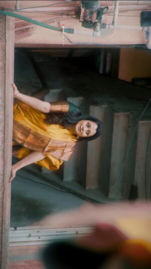 Reenu Mathews Instagram - Wrapped in tradition,woven in grace😊

Shot by my fav @aghoshvyshnavam_avm 

#sixyardsofelegance 
#sareeloversofinstagram 
#reelswithreenu
#silksareemagic