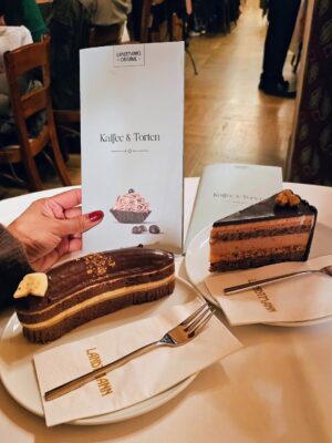 Reenu Mathews Instagram - An evening in Vienna ❤️
Got to visit the famous @cafelandtmann , which dates all the way back to 1873. It's considered Vienna's most elegant cafe. Enjoyed every bit 🫶