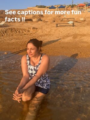Rethika Srinivas Instagram - Did you know ? 

You don’t swim in the Dead Sea… you float effortlessly like a pro 😌
	It’s one of the saltiest water bodies on Earth—about 10x saltier than the ocean.
	The Dead Sea sits at the lowest point on Earth, yet makes you feel elevated ✨
	Its mineral-rich mud is famous for skin-loving benefits—nature’s luxury spa.
	Despite its name, the Dead Sea is very much alive with minerals, just not fish.