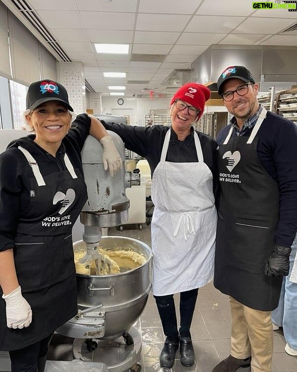 Rosie Perez - 4.8K Likes - Okay. Hate the hair net by love that hat!! Volunteering at @godslovenyc today #WorldAidsDay2025! Such a loving and fun atmosphere here. Feels great. Especially on a tough day of Remembering so many loved ones who have gone too soon from this horrific disease. The volunteers at GLWD make the day so much easier. Please join us whenever you have a free moment to volunteer too. Just check their website. It’ll make you feel good inside as well. #UntilTheresACure ❤️❤️❤️