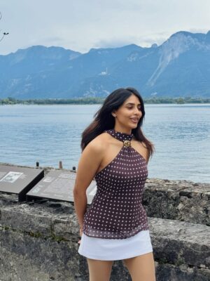 Sapthami Gowda Instagram - Just a “FEW” vacay pictures ! 

Wish I could put all 1000 pictures at once, like a physical photo album ! 

🚠🚞🏔️🧿