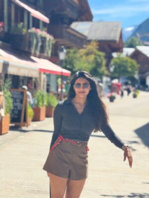 Sapthami Gowda Instagram - Just a “FEW” vacay pictures ! 

Wish I could put all 1000 pictures at once, like a physical photo album ! 

🚠🚞🏔️🧿