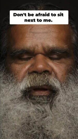 Sarah Wilson Instagram - F@ck me. 
An unnamed Indigenous Elder: Just sit next to me 🥲
@big.blakdog 🖤💛❤️