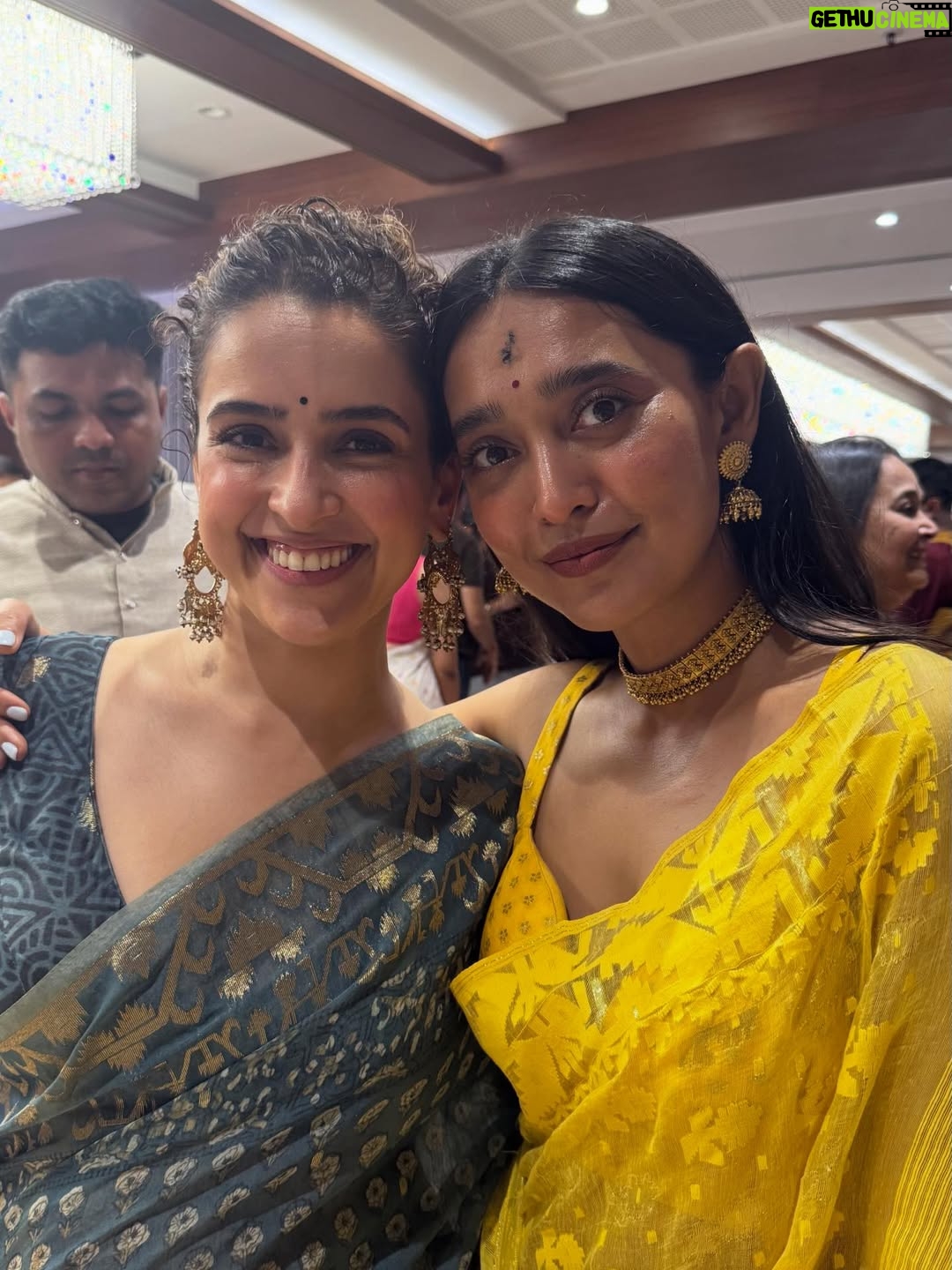 Sayani Gupta - 38.5K Likes - Saraswati Bidyeboti 🌼
The one day we wait for all year. 

Thank you Tani di, Dada and the entire family for bringing us together each year for Ma. 
#31years