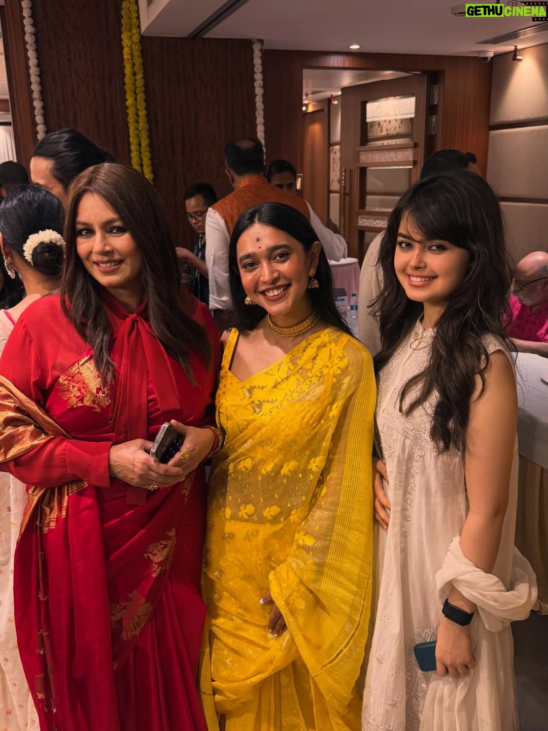 Sayani Gupta - 38.5K Likes - Saraswati Bidyeboti 🌼
The one day we wait for all year. 

Thank you Tani di, Dada and the entire family for bringing us together each year for Ma. 
#31years
