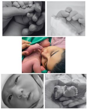 Sheena Bajaj Instagram - My little miracle is arrived with ur blessings and prayers these tiny hands n feet need ur blessings n prayers to grow pls bless my baby @aarush_bajaj_purohit 👶 🫶🏻🙌🏻👍🏻 #prayersforhealing #prayersblessingsandtestimonies