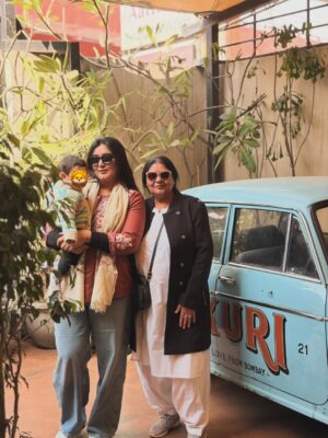 Shireen Mirza Instagram - Weekend wrap 🤍🥰

1. Jaipur winters, warm hearts & us 🤍✨
2. Every father’s dream — my world on my shoulders ☀️
3. Tiny giggles, long drives & mumma’s lap 🚗💛
4. From “no kids” to handling three like a pro — life upgrade unlocked 😄👏
5. Little munchkins, big love 🧸💞
6. Future driver loading… 🚘😎
7. Breakfast tastes better with Nani around ☕🍳
8. Mumma’s love hits different 💕
9. Beti & mumma — pure magic ✨👩‍👧
10. When Hamza gets all the treats (as he should) 😋🍪
11. Spoiling starts early… and we’re guilty already 😌
12. More treats, more smiles — repeat 🔁💛
13. Mumma’s chai time = peaceful vibes ☕🌿
14. Morning feast, full hearts 🍽️✨
15. The real treat Hamza got — endless love 🧿🤍
16. Best MIL — blessings in human form 
17. Attending family function is always special - Nyla’s first birthday
18. All khalas in the house
19. Us just us

#fyp #family #newparents #babyboy #love