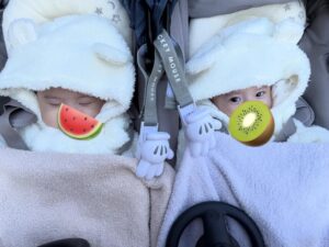 Shoko Nakagawa Instagram - 今日からものすごく寒くなりますね
雪☃️もふるみたい！昨日は春みたいにあたたかい日だったので！ついに
双子用ベビーカーでお散歩してきました
エアバギーココダブル、まだ一回だけ一カ月健診のとき以来だったからドキドキしたけど
エレベーター普通に入れたびっくり！！
双子用だと横幅どうなるのか想像できないでいたけど
車椅子が通れる場所なら大丈夫みたいだ
すごい！世界が広がるよ！！押し心地も軽いから
背中とか痛くならずお散歩できるー！！
これから双子ママになる方、横幅心配で通れなかったらどうしよう？の方、大丈夫とわかりました！
これからあたたかくなったらまた公園とかいきたい！
いつかは上野動物園とかディズニーいきたいなあ！
双子とお出かけ、ママひとりじゃ動けないからひきこもりがちになるの心配してたから良かった
双子は物理的に大変だけど
双子ならではのこういうしあわせかわいさがいっぱい！
二人並んでニコニコしてる姿を堪能しました
ママしあわせだなー
お散歩で気分明るくなりそう！
あと　外の景色を見る瞳がキラキラして
笑顔ニコニコしてかわいすぎましたふたり
赤ちゃんてこんなに笑うって知らなかった！

歩きながら実況中継、が言葉のシャワーになって良いみたいだね
とりさんだよ、お天気晴れたね、なんのお花かな綺麗だね

お兄ちゃん髪の毛すぐ毛玉になっちゃう！
弟くん寝返りからのタミー頑張ってる！

大好物のオーベルジーヌのカレー久しぶりに食べられて感動しました🥹
宿題がいっぱいあったり色々お仕事のお話もきてバタバタだけどママはふたりを幸せにまもりながら、みんなの健康が大切だからわたしもちゃんと食べ寝てスクワットして頑張ります！

#双子
#絵日記
#エアバギー
#双子用ベビーカー
#お散歩