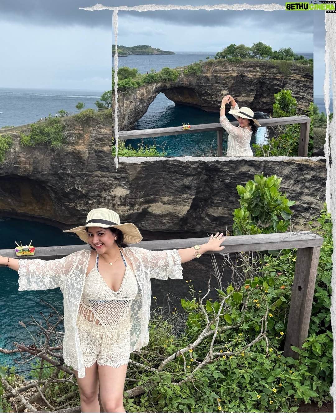 Shriya Sharma - 83.5K Likes - Crochet, cliffs and crashing waves at Broken Beach 🌊✨
There’s something magical about this place — a natural arch carved by time, turquoise water swirling below, and the wind that makes you feel alive in the best way.
Bali’s wild side… and me soaking in every bit of it.