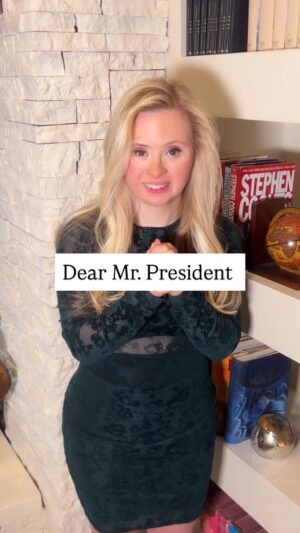 Sofia Sanchez Instagram - Dear President Trump.

Words DO MATTER.

This is not about politics. 
It’s about Human Decency.
When you posted the R-word on your social media for the world to see, you showed no human decency. 

Using the R word is not only a seriously outdated, dirty, filthy word-it is disgusting.

It blinds people from seeing capabilities . 
Its use degrades and dehumanizes people with disabilities.  When used -it’s hurtful and wounds millions of people, their families and friends.

You have the power, Mr. President and position to set an example. We are asking you TO BE BETTER . Rise UP. Lead by example and stop using this word. 

It is a big deal to millions .
The word is not acceptable, and it perpetuates a stereotype that millions of families have worked tirelessly to eradicate .

When leaders use language like this, it does real harm. It signals that bullying, making fun of vulnerable people, and cruelty is acceptable. 

We stand strong as proud, hard-working, American citizens, who deserve to be treated with dignity and respect like everyone else .
End The Word.

In order :
Grace Strobel
Taylor Freeman
Matthew Von Der Ahe
Lily Moore
Trista Kutcher
Matthew Schwab
Mary Borman
Kennedy Garcia
Kayla Kosmalski
Malik Jabbaar
Amy Bockerstette
Caden Cox
Nate Simon
Sofia Sanchez

#wordsmatter #disability