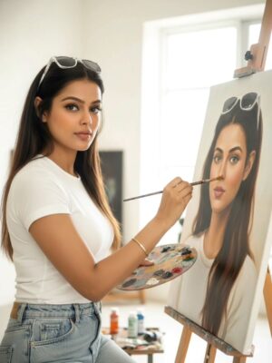 Sonyaa Ayodhya Instagram - @sonyaaayodhya ✨🖌️🎨♥️
.
.
@ikacreaton 
#ikacreator #sonyaaayodhya #painting🎨_art #brushpainting #myfavoriteperson❤️