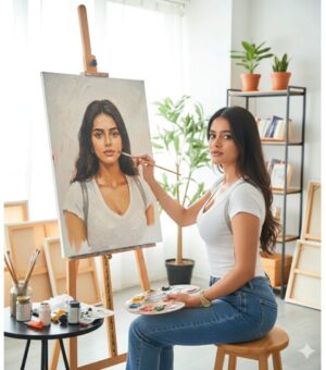 Sonyaa Ayodhya Instagram - @sonyaaayodhya ✨🖌️🎨♥️
.
.
@ikacreaton 
#ikacreator #sonyaaayodhya #painting🎨_art #brushpainting #myfavoriteperson❤️