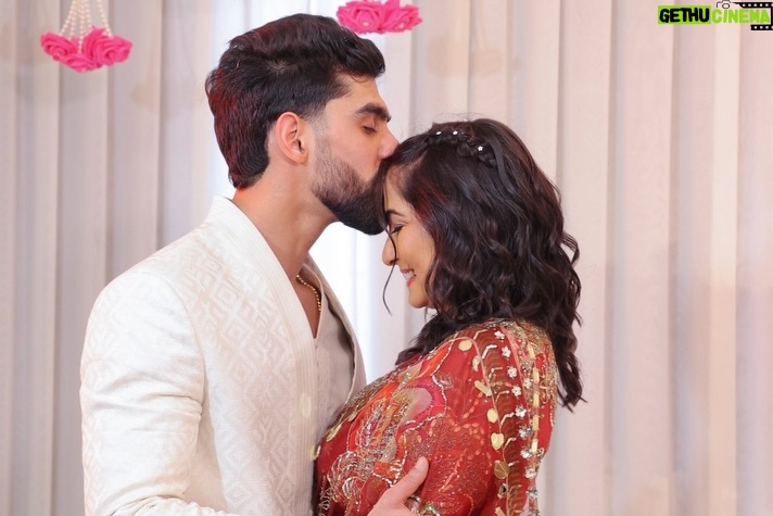 Srishti Jain - 45.5K Likes - Right here on this very platform our story began , and here we are announcing the beginning of our forever! Surrounded by love, laughter, family and friends. 

Our hearts are so so full! It still feels surreal! 

PS - I cannot wait to marry you my baby! 
I love you to the moon and back!

Srishti’s outfit - @gaiabyarchie