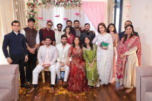 Srishti Jain Instagram - Right here on this very platform our story began , and here we are announcing the beginning of our forever! Surrounded by love, laughter, family and friends. 

Our hearts are so so full! It still feels surreal! 

PS - I cannot wait to marry you my baby! 
I love you to the moon and back!

Srishti’s outfit - @gaiabyarchie