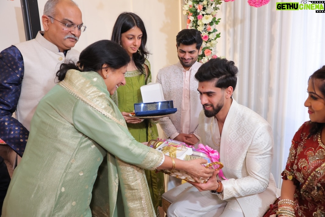 Srishti Jain - 45.5K Likes - Right here on this very platform our story began , and here we are announcing the beginning of our forever! Surrounded by love, laughter, family and friends. 

Our hearts are so so full! It still feels surreal! 

PS - I cannot wait to marry you my baby! 
I love you to the moon and back!

Srishti’s outfit - @gaiabyarchie