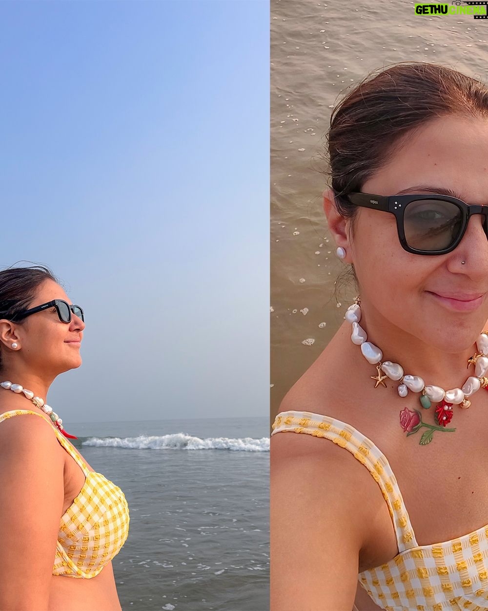Swastika Mukherjee - 129K Likes - This is a body that has lived. Carried a child, work, care, grief, pleasure, politics, resistance. A body that didn’t retire when society told it to disappear. A body that still claims water, sun, space. If this makes anyone uncomfortable, good.
Growing older is not the problem. The problem is a culture terrified of women who stop seeking permission.
Let the sea make us more resilient, teach us perseverance. Let the water hold. 
Happy 45th my favourite woman ❤️ 
Cheers to cellulite thighs, pigmented skin, a body flawed by age. 
I love you.