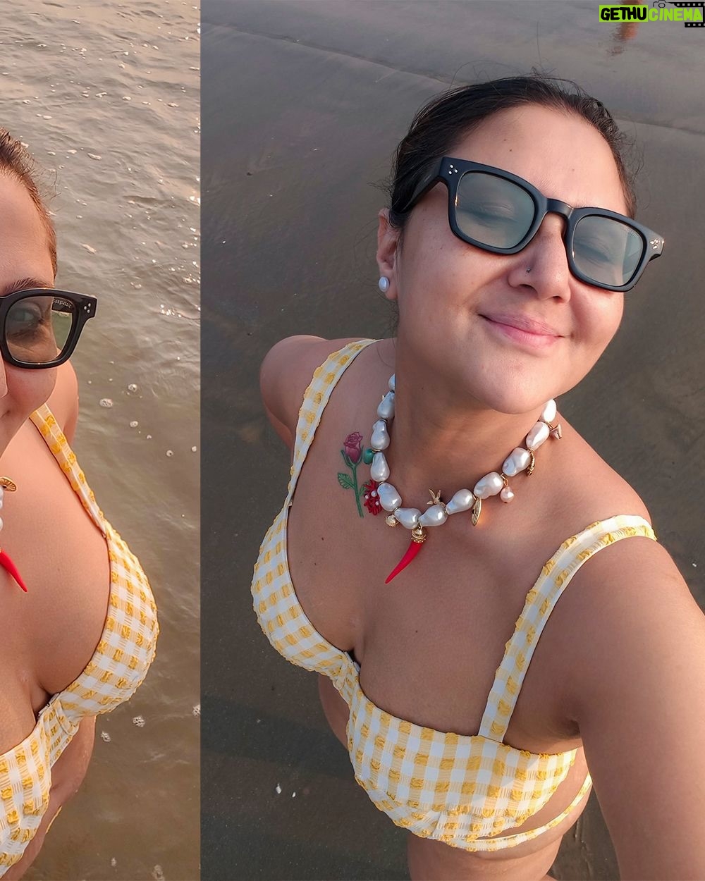 Swastika Mukherjee - 129K Likes - This is a body that has lived. Carried a child, work, care, grief, pleasure, politics, resistance. A body that didn’t retire when society told it to disappear. A body that still claims water, sun, space. If this makes anyone uncomfortable, good.
Growing older is not the problem. The problem is a culture terrified of women who stop seeking permission.
Let the sea make us more resilient, teach us perseverance. Let the water hold. 
Happy 45th my favourite woman ❤️ 
Cheers to cellulite thighs, pigmented skin, a body flawed by age. 
I love you.