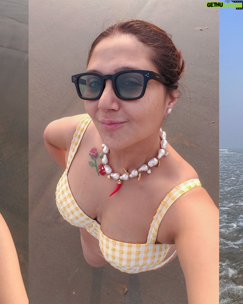 Swastika Mukherjee - 129K Likes - This is a body that has lived. Carried a child, work, care, grief, pleasure, politics, resistance. A body that didn’t retire when society told it to disappear. A body that still claims water, sun, space. If this makes anyone uncomfortable, good.
Growing older is not the problem. The problem is a culture terrified of women who stop seeking permission.
Let the sea make us more resilient, teach us perseverance. Let the water hold. 
Happy 45th my favourite woman ❤️ 
Cheers to cellulite thighs, pigmented skin, a body flawed by age. 
I love you.