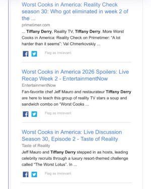 Tiffany Derry Instagram - and just like that: The Worst Cooks In America Finale is here and what a time this season has been! Thanks for tuning in with us every Sunday. Tonight on @foodnetwork is all about Elevated Proteins, Luxury Desserts, and a no-holds-barred culinary battle royale with The Recruits. 

🍿🎬 If you’ve been watching-what have been some of your favorite moments from the show? 

#WorstCooks @FoodNetwork @discoveryplus @hbomax
