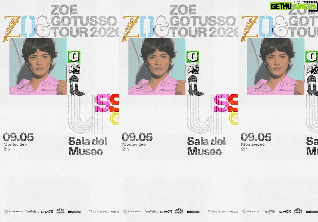 Zoe Gotusso - 26.9K Likes - Nueva fecha del TOUR2026 en UY, Montevideo 🇺🇾 9 de mayo nos vemos en la Sala del Museo <3 
⭒entradas ya disponibles ⭒
⭒pronto nuevas fechas⭒
⭒todas las ciudades ⭒
*️30/01 Festival Mute, Mar del Plata AR
*️14/02 Medio y Medio, Punta del Este UY
*️18/04 Sala Chocolate, Santiago CL
*️24/04 Studio Theater, Cordoba AR
*️8/05 Teatro Opera, La Plata AR
*️9/05 Sala del Museo, Montevideo UY
*️16/05 Mood Live, Neuquen AR 
*️23/05 Sala de las Artes, Rosario AR