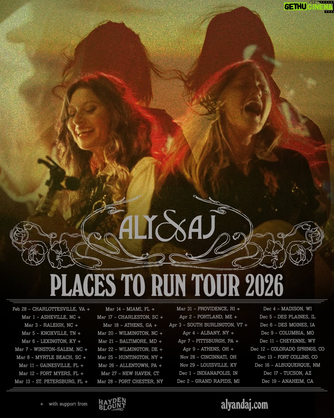 AJ Michalka - 14.2K Likes - Two tour announcements! Due to scheduling conflicts resulting from AJ’s filming schedule for the upcoming season of White Lotus, certain tour dates have been shifted to December. Please check local listings for most updated schedule and info. All tickets remain valid for the new dates. Also, we are very happy to announce @haydeneblount will be joining us for the first set of dates. Can’t wait to see you at a show this year! Apologies for any inconvenience these new dates may have caused but we hope to see you in December for those few cities!