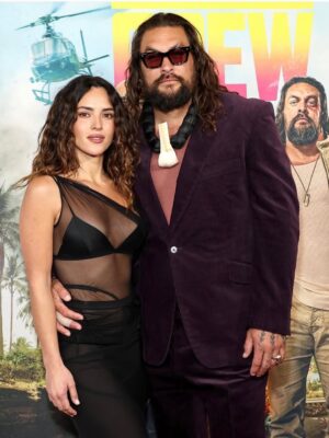 Adria Arjona Instagram - NYC! The Wrecking Crew premiere with mi amor @adriaarjona 
Mahalo to New York, the cast, crew, and producers.
@primemovies streaming January 28.
Aloha, J 🤙🏽