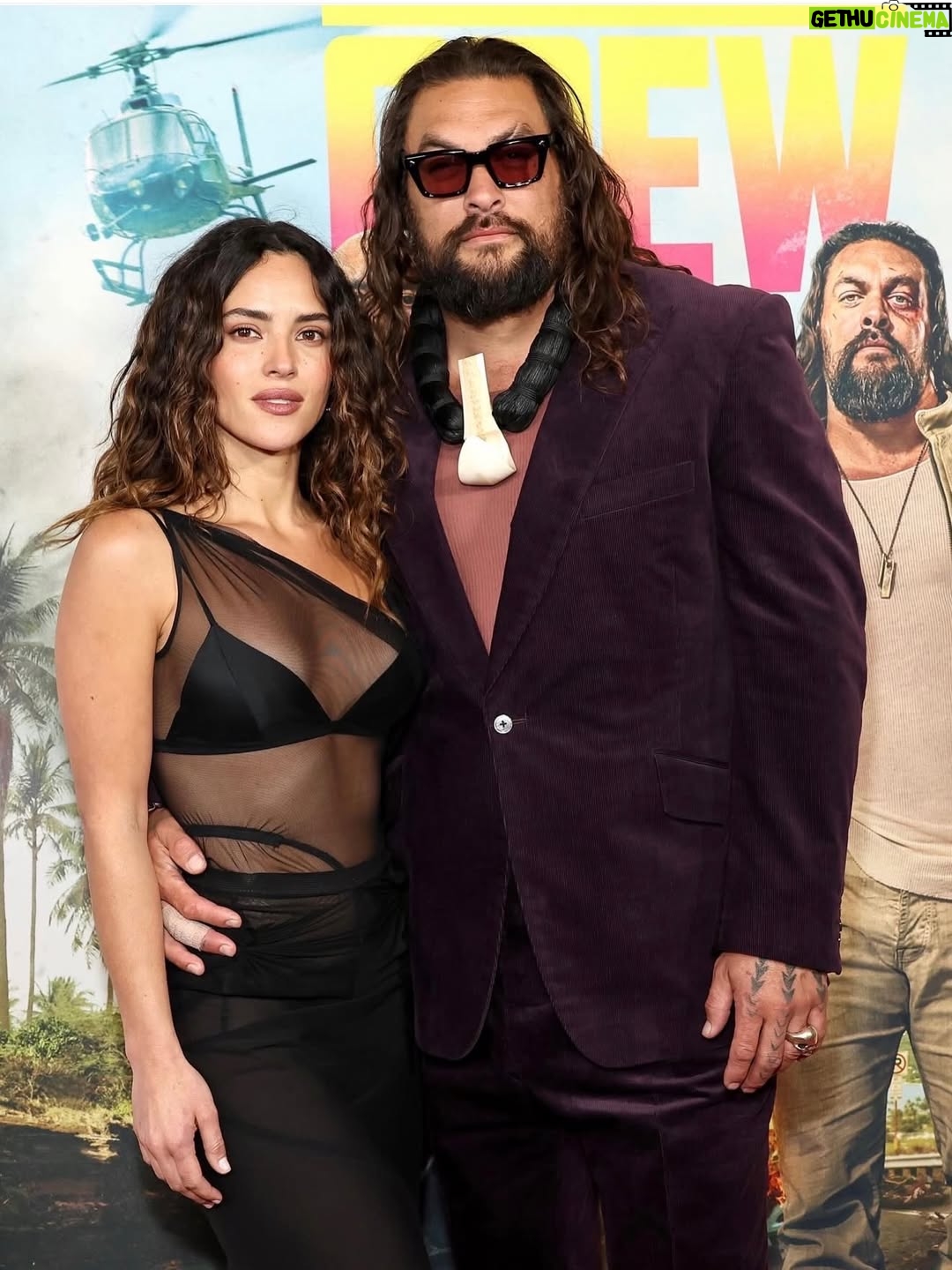 Adria Arjona - 258.5K Likes - NYC! The Wrecking Crew premiere with mi amor @adriaarjona 
Mahalo to New York, the cast, crew, and producers.
@primemovies streaming January 28.
Aloha, J 🤙🏽