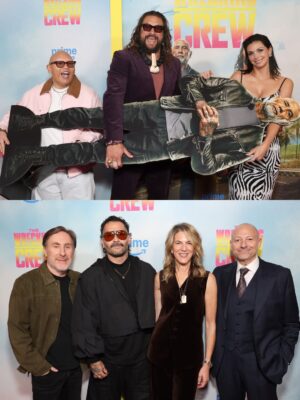 Adria Arjona Instagram - NYC! The Wrecking Crew premiere with mi amor @adriaarjona 
Mahalo to New York, the cast, crew, and producers.
@primemovies streaming January 28.
Aloha, J 🤙🏽