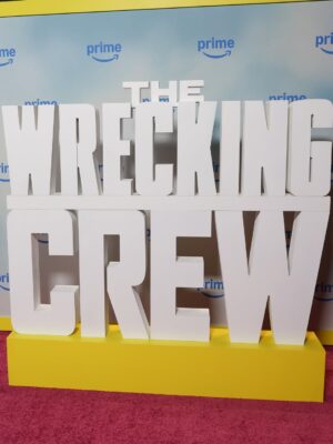 Adria Arjona Instagram - NYC! The Wrecking Crew premiere with mi amor @adriaarjona 
Mahalo to New York, the cast, crew, and producers.
@primemovies streaming January 28.
Aloha, J 🤙🏽