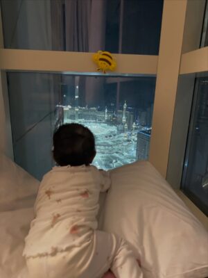 Aisha Zafar Khan Instagram - I wasn’t asking for miracles 
I wasn’t searching for answers
I was simply there, present, calm, and full.

I held my baby, moved slowly, and allowed myself to feel the moment fully

My first Umrah as a mother is a memory I’ll carry with the same gentleness I carried my child 🤍