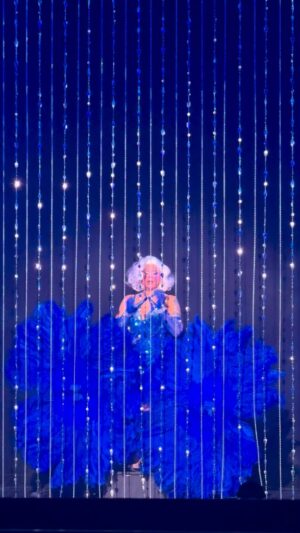 Aja Instagram - 💎💙💎💙💎

Peggy Lee said Fever
so I gave them a burlesque classic 💙

sapphire sparkle ✨ 
Vegas showgirl mode for sure activated 
Afro-Latina Marilyn fantasy
slow burn drama
I just feel sexy 

press play… 💎💙💎💙💎