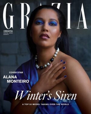 Alana Monteiro Instagram - A great way to end the year 💙🥶 New Cover out for @grazia_croatia ❄️