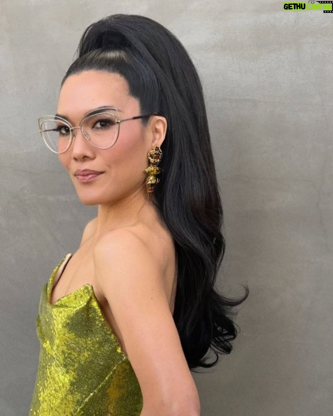 Ali Wong - 34K Likes - 🙏 @grammys for the nomination 💚

Makeup @anthonyhnguyenmakeup 
Hair @claytonhawkins 
Styling @taraswennen 
Lewk @viviennewestwood @brandonblackwoodnyc @nicoleromanonyc @hanut101