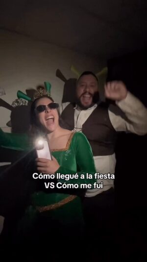 Alicia Mercado Instagram - Nuestro Shuek y Fiona de Temu se prendieron 🤯🔥
@aliciaamercado @elcholomenavb 
Gracias a @disfraces_julissa_peru 😍
#shrek #ʜᴀʟʟᴏᴡᴇᴇɴ2025 #fiona #shrekmemes