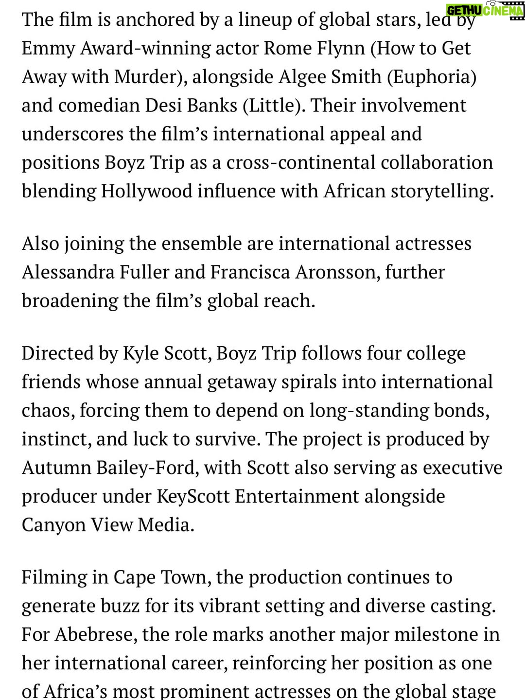 Ama K. Abebrese - 455 Likes - We’re glad to have @ama_k_abebrese as a part of our amazing international cast for @boyztripmovie - Shout out to Ameyaw Debrah for the feature.  Stay Tuned!