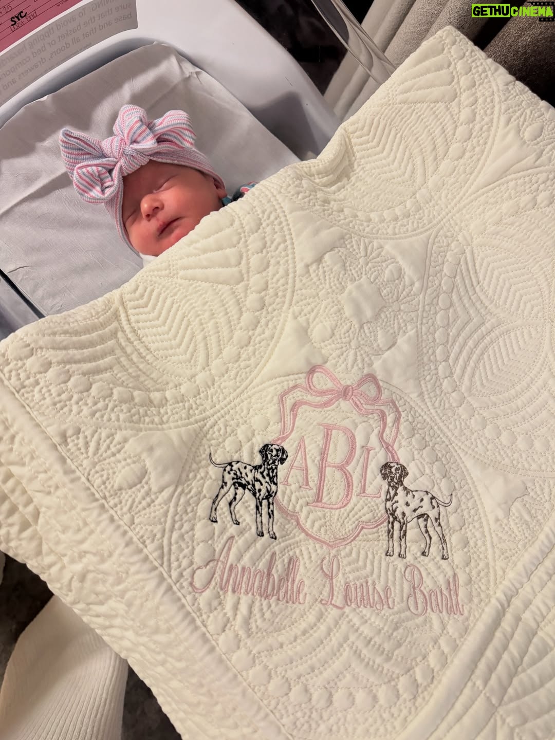 Amanda Cerny - 620.4K Likes - We are over the moon to officially introduce you to Klaus and Annabelle 🩷💙💐 - love always, Mama and Papa 🥰😍🎉