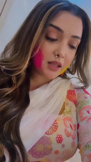Amrapali Dubey Instagram - Holi mein GST jod ke 🤭🥰
Good morning everyone ♥️