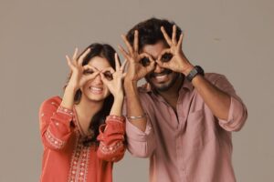Anaswara Rajan Instagram - The invisible string ft. Sathya and Monisha :) 

#withlove wishes you a happy Valentine’s Day ✨❤️
