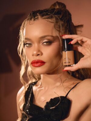 Andra Day Instagram - Full circle moment! @armanibeauty luminous silk foundation was the first product @porschefabulous ever put on my face & I’ve been hooked ever since. A joy to be a part this celebration! Special thank you to my team, Armani Beauty and @scurtisbey 
love what ur doing, we see u we honor u 🙏🏾🥰 
#LUMINOUSSILK
#ARMANIBEAUTYPARTNER

📸: 
@cibellelevy
@stefaniekeenan
@quasarmedia