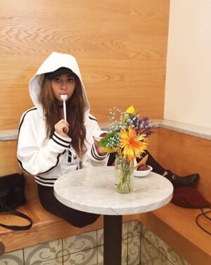 Andrea Russett Instagram - somebody say 2016….? 🫦 (sorry for the blondrea jump scare)