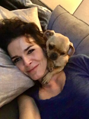 Angie Harmon Instagram - Our precious Daisy crossed the rainbow bridge & we are heartbroken… but we know Ollie was there to greet her. 

The littlest feet make the biggest footprints on our hearts. 

🌈🕊️🐶🐾