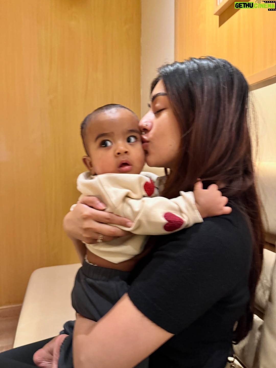 Anu Emmanuel - 224.1K Likes - A lil visitor came over yesterday ♥️ Baby smell > everything
