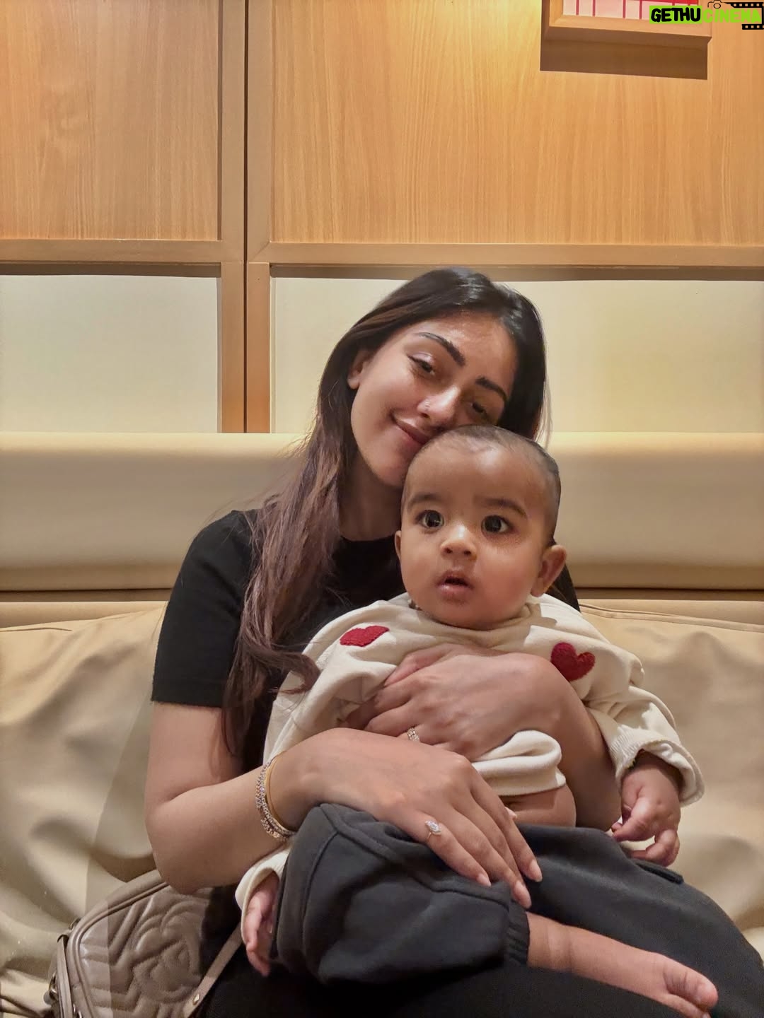 Anu Emmanuel - 224.1K Likes - A lil visitor came over yesterday ♥️ Baby smell > everything