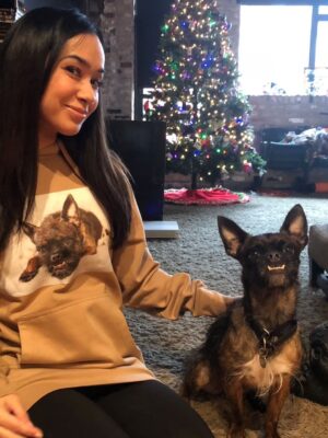 April Jeanette Mendez Instagram - Thank you all who donated to animal rescue org @pawschicago in Larry’s memory.

Over a decade ago our Larry Talbot was surrendered there for doing the most. Multiple fosters gave up on him, one stating on record “I cannot allow this chaos in my home any longer”. A professional trainer called him “a lost cause”. He survived abuse and abandonment and was just misunderstood. We knew he was perfect for us. He snuggled on his terms, like a prickly cat. He stole entire pizzas and donuts off countertops and swallowed them whole like a snake. One time a little abuela saw him on the street, clutched her chest, and yelled “El Chupacabra!” He helped get me out of the deepest depressive cycles and was the center of my happiest days. He went from discarded underdog to having his face plastered across billboards, the United Center, ASPCA campaigns, Rolling Stone, and had more action figures, merchandise, and fan art than most pro athletes. In his golden years, he grew the long beard of a wise wizard and became velcro, permanently attached to my lap. It was the greatest honor to become his emotional support after he spent so long being mine. I just know he’s now with my other furry angels Mugsy and Nacho, causing absolute f-ing mayhem. 

I am not okay, half my heart is gone. I get really quiet and private during the hard stuff but I wanted to come on here and say, if you need a best friend who will make every day brighter, who will save your life right back, please adopt don’t shop. Rescue dogs are a special kind of magic.